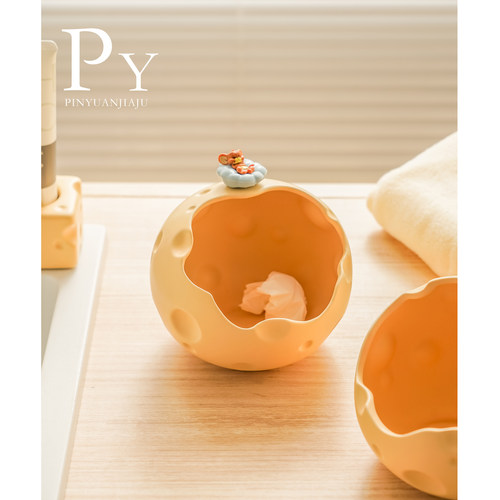 猫和老鼠奶酪入户玄关钥匙收纳摆件陶瓷桌面摆件可爱创意家居装饰