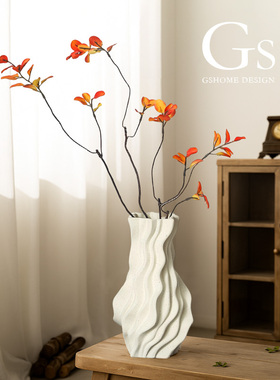 极简花瓶高档陶瓷插花干花摆件设计感小众玄关装饰工艺品2025热卖