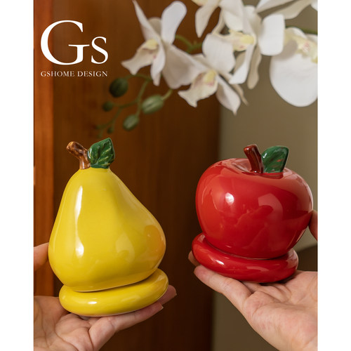 【抖音爆款】创意苹果梨收纳摆件