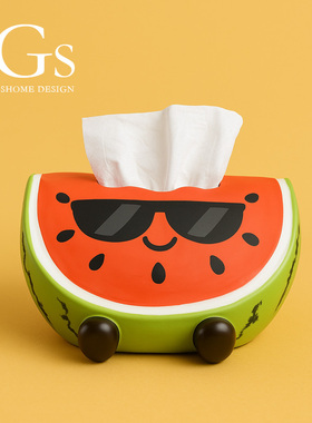 设计师款纸巾盒内置弹簧2025热卖客厅高颜值陶瓷装饰摆件创意有趣