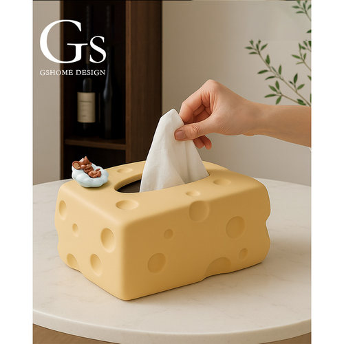 【网红爆款】创意陶瓷纸巾盒摆件