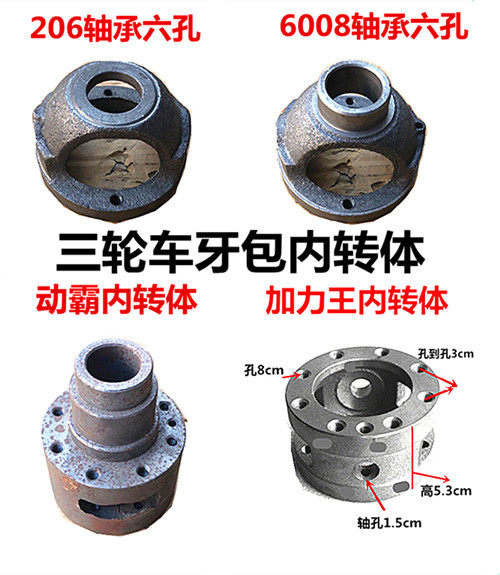 宗申隆鑫力帆万虎摩托三轮车后桥牙包差速壳行星齿座内转体