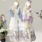 风回小院原创汉洋折衷汉服明制琵琶交领袖 马面洛丽塔可爱秋冬套装