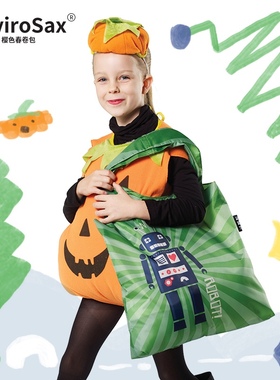 EnviroSax kids卡通童趣涂鸦系列中号春卷包时尚可爱可折叠购物袋