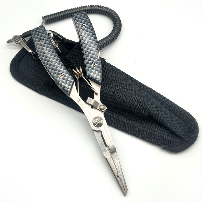 新直嘴路亚钳子迷彩不锈钢渔具钳多功能日式钓鱼钳诱饵路亚开环i.