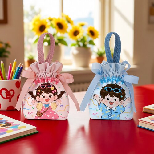 幼儿园生日礼品袋儿童手提帆布袋