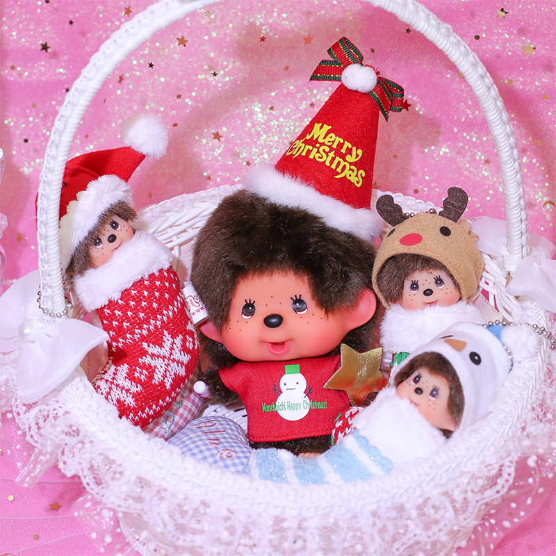 萌趣趣搪胶毛绒公仔娃娃圣诞老人麋鹿雪人挂件圣诞袜子装饰可爱