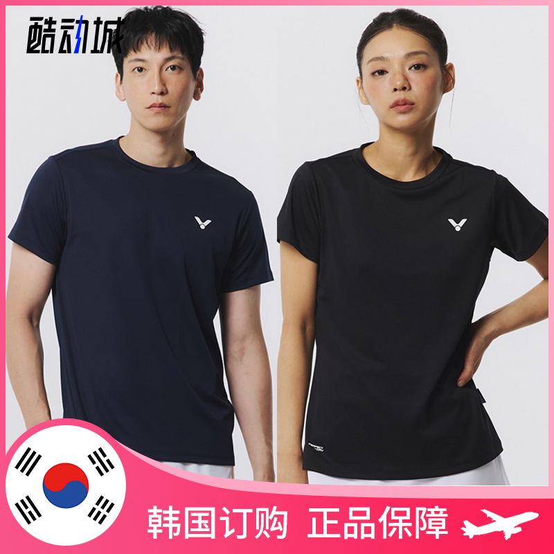 2025新款 VICTOR维克多韩国羽毛球服上装 男女款简约速干透气短袖