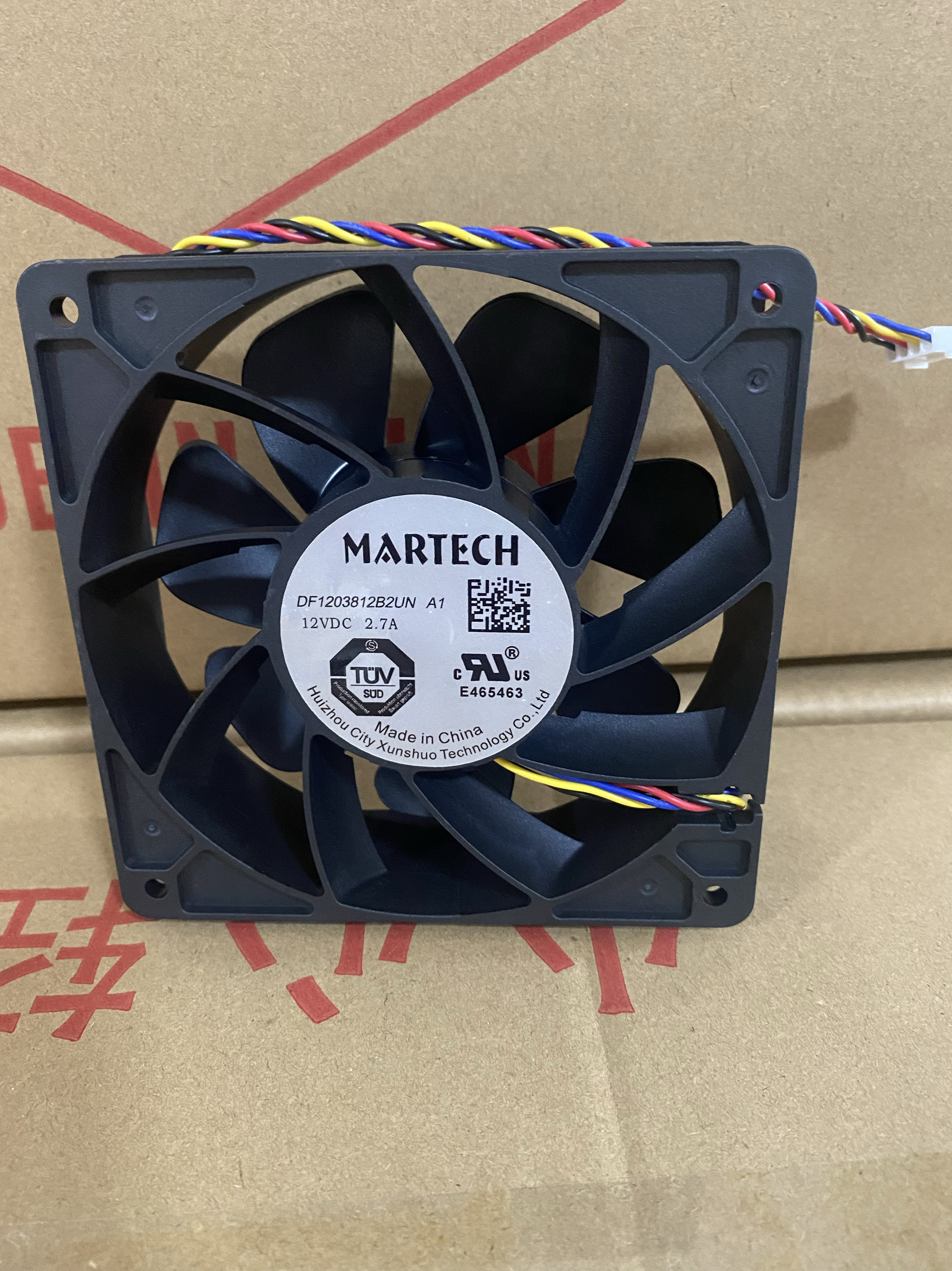 MARTECH DF1203812B2FN 12V 4.5A 12CM蚂蚁S19Kpro S21散热风扇