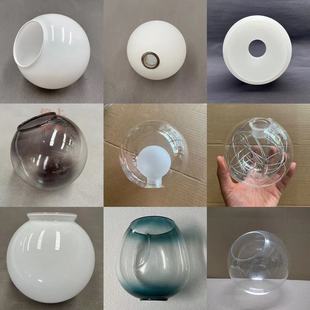 奶白魔豆圆形绕线玻璃灯罩g9球中球e27分子罩萤火虫g4创意外壳罩