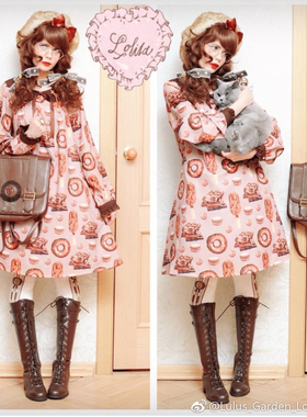 [特价现货]Lulu's Garden Dream Chocolate 融化的巧克力长袖连衣