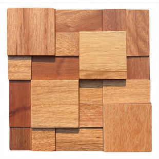 简约现代轻奢背景墙马赛克实木装 客厅餐厅吧台 饰板黑胡桃木新中式