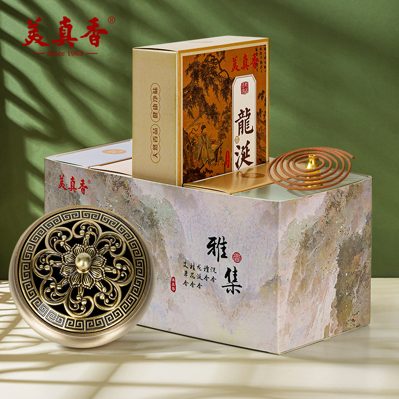 美真香天然盘香檀香沉香桂花龙涎图片