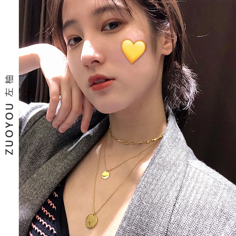 個性金色複古頭像錢幣項鏈韓國簡約百搭疊穿ins風網紅款項鏈X362在類目 飾品/流行首飾/時尚飾品新, 項鍊中 - 來自Buy2taobao.com提供專業的淘寶代購服務