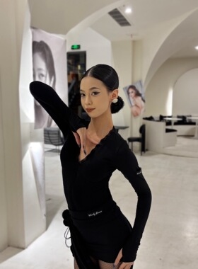 舞月Wendy dance舞服蕾丝系列蕾丝小性感设计上衣镂空半裙拉丁服