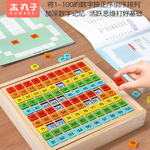 木丸子百数板数学学习板儿童益智玩具数字认知计算架早教男孩女孩