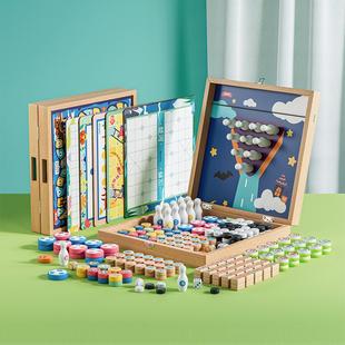 铭塔儿童棋类游戏玩具大号室内2宝宝益智5幼儿园3到6岁男孩木质