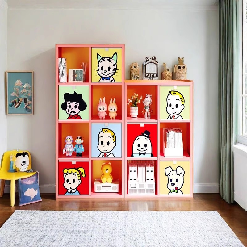 多巴胺彩色格子柜儿童书架