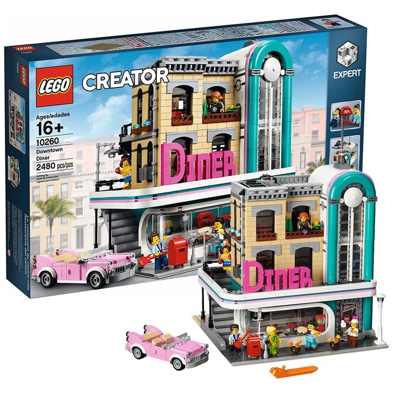 lego乐高街景系列10260怀旧餐厅拼装积木成人玩具男女孩12岁以上