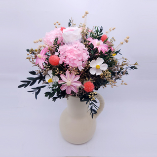 进口奥斯汀永生花干花花束客厅摆设轻奢餐桌装饰摆件高级感真花