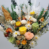 森系风大花束70玫瑰永生花混搭干花家居软装 客厅装 饰摆件生日礼物