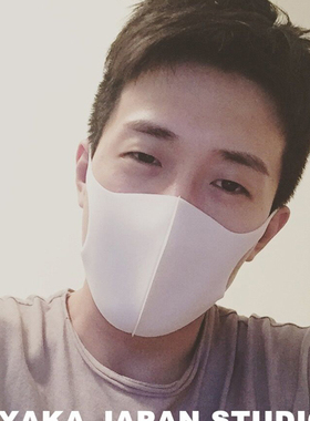 聚氨酯海绵MASK防护口罩白色粉黑3片装可清洗男女神明星网红同款