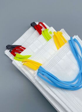 彩色挂耳口罩绳子白色一次性网红小红书同款新款彩虹耳带绳高颜值