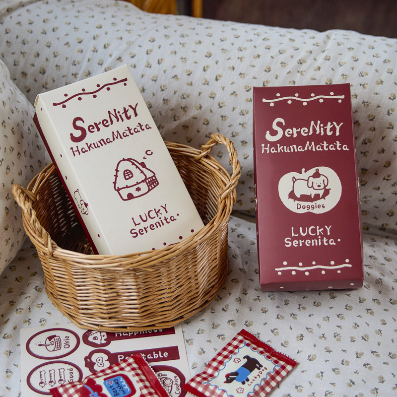 饼干包装盒烘焙曲奇牛轧糖打包盒创意雪花酥二循环长条盒2025新款