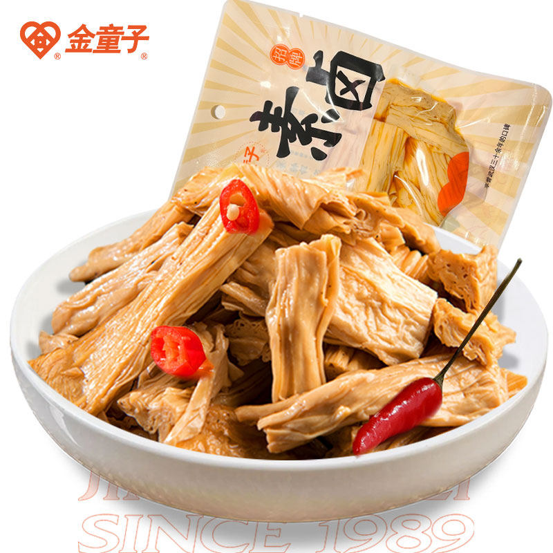 【金童子】卤腐竹甜辣腐竹卤味豆制品熟食零食豆腐皮武汉特产