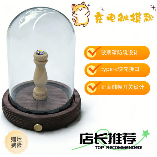 type-c充电发光海胆灯充电海胆小