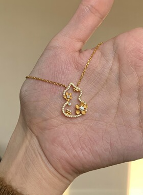 小红书爆款桂花葫芦项链女新中式简约优雅小众精致百搭款锁骨链女