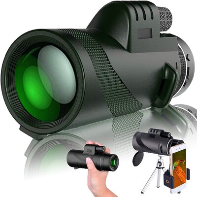 亚马逊跨境爆款望远镜40X60单筒高倍高清眼镜Monocular Telescope