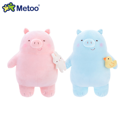 metoo粉色猪玩偶公仔儿童娃娃