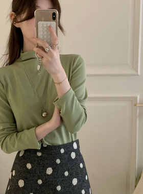 清仓69元【YUXI严选】百搭彩色半高领打底衫万能叠穿舒适