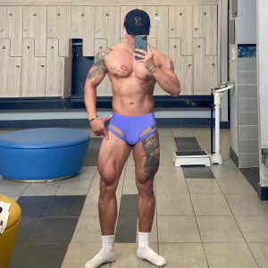 性感男士双腰带螺纹棉纯色内裤提臀运动健身透气运动时尚男三角裤