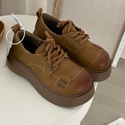 厚底玛丽珍女英伦风小皮鞋真皮