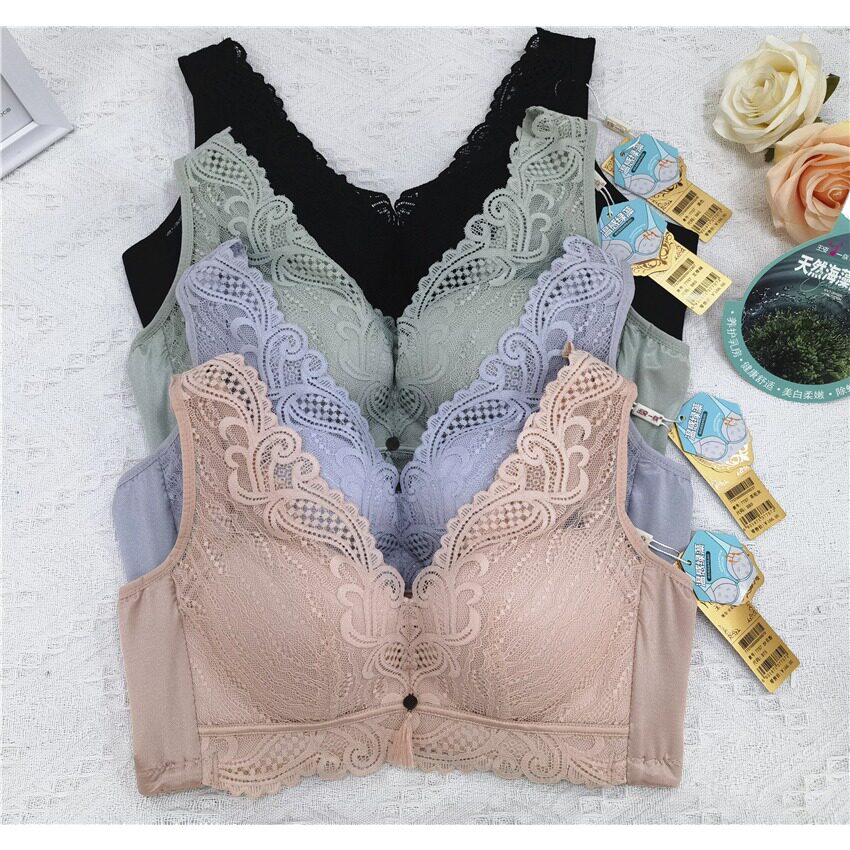 玉姿一族正品文胸7757b中模杯海藻纤维无钢圈聚拢调整型女士内衣