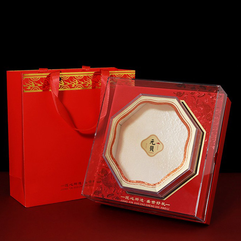 水晶锦鲤500g干贝瑶柱礼品盒子