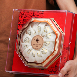 西洋参片礼盒锦鲤燕窝石斛红参片高丽参鱼胶羊肚菌元贝滋补包装盒