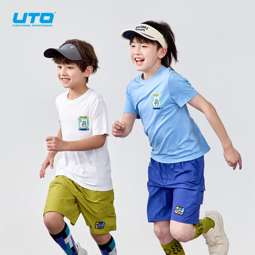 儿童潮酷字母运动短袖凉感亲肤