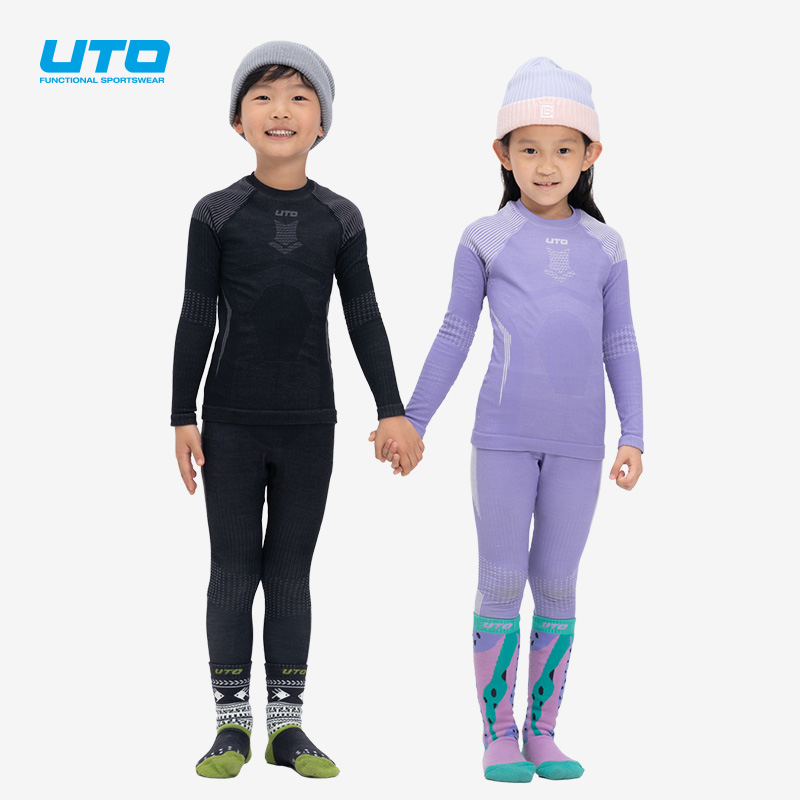 UTO儿童美利奴羊毛速干衣套装