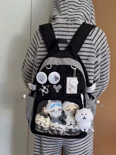 NICE新款 痛包双肩背包通勤书包可拆痛层原创娃包 可爱朋克小鼠四季