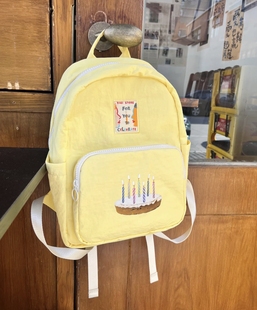 琦琦新款 可爱拼色涂鸦迷你双肩包小清新休闲户外背包学生小书包