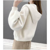 秋季 女士水貂绒毛衣外套2025年新款 短款 开衫 上衣女春秋百搭 秋冬款