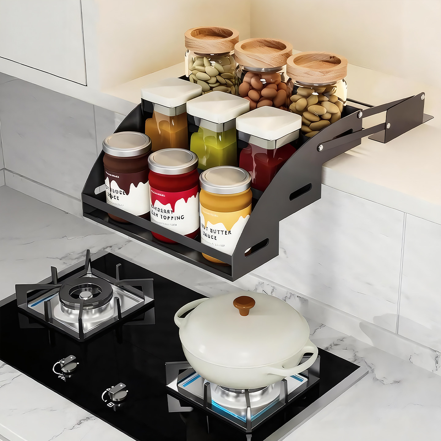 Madors厨房调料置物架家用台面伸缩放油盐酱醋调味品收纳置物架子,厨房/烹饪用具,调料置物架,淘宝优惠券,粉丝福利购,淘宝优惠卷