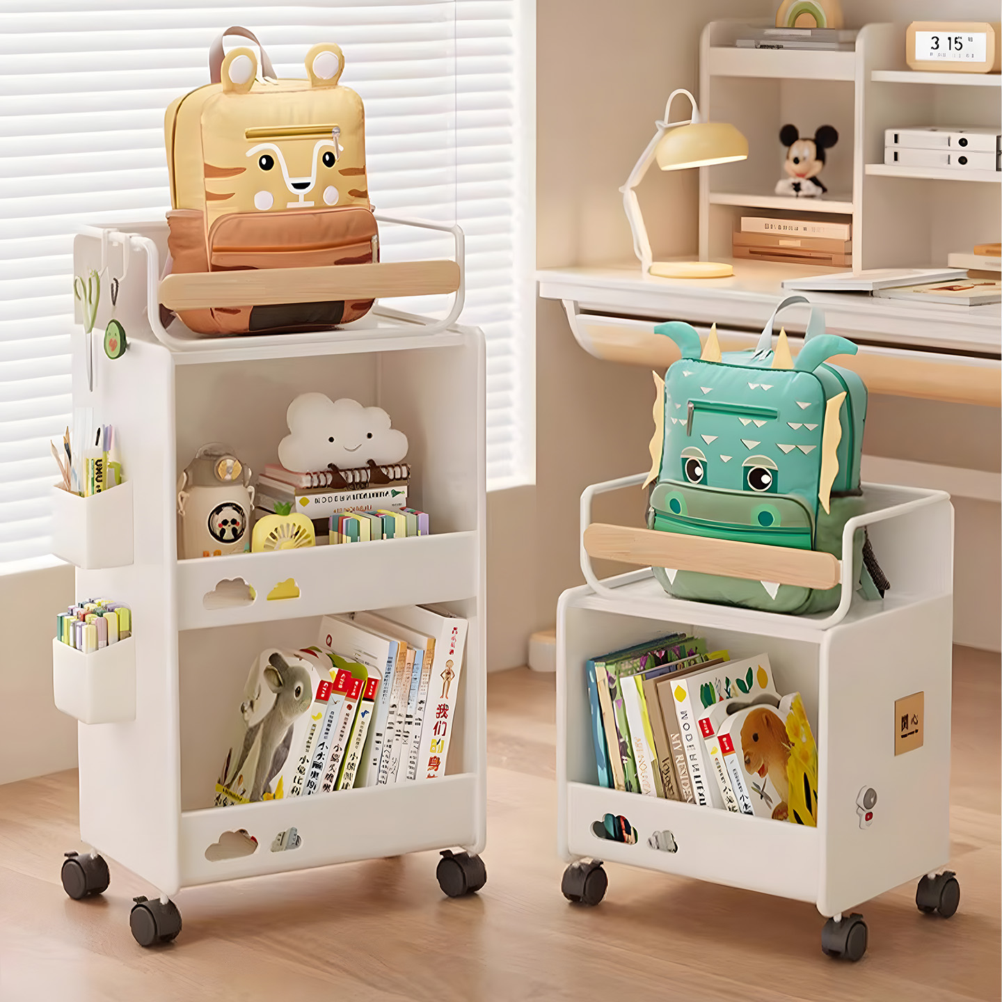 新款书包多功能收纳可移动置物架