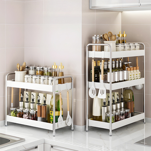 Madors调料架厨房台面不锈钢调料罐收纳架多功能家用调料品置物架