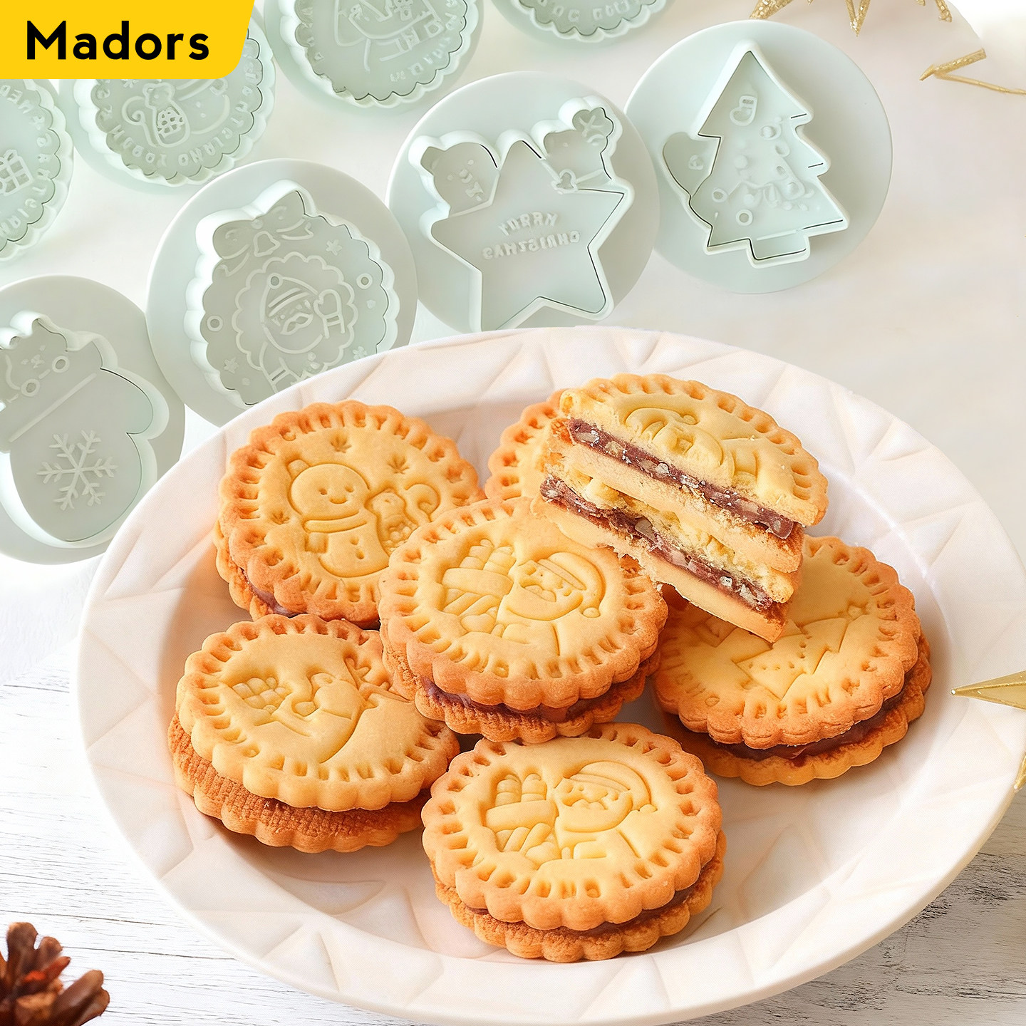 2026年新款饼干模具猫咪小马卡通黄油曲奇模具套装按压食品级家用,厨房/烹饪用具,烘焙模具,淘宝优惠券,粉丝福利购,淘宝优惠卷