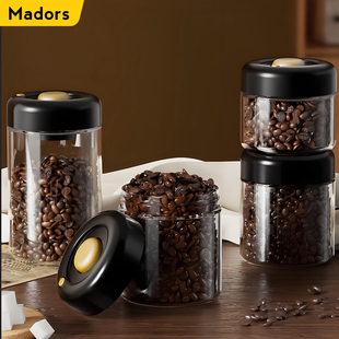 密封罐食品级咖啡豆真空玻璃专用保存罐咖啡粉茶叶储存罐奶粉罐子