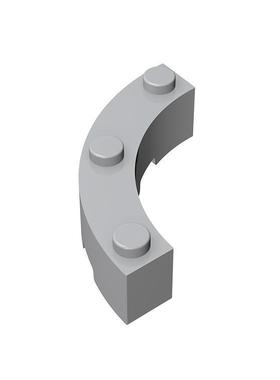 【50g】MOC积木配件48092小颗粒4x4弧形砖3个凸点兼容乐高跨境批